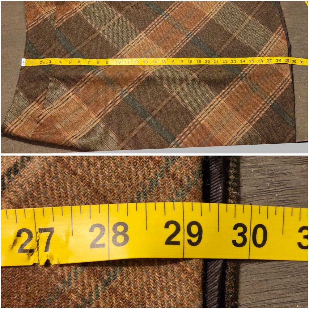 Lauren Ralph Lauren Wool Plaid Equestrian Buckle Midi Skirt Size 14 - Picture 6 of 16